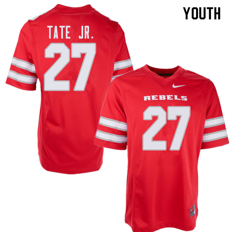 Youth UNLV Rebels #27 David Tate Jr. College Football Jerseys Sale-Red - Click Image to Close